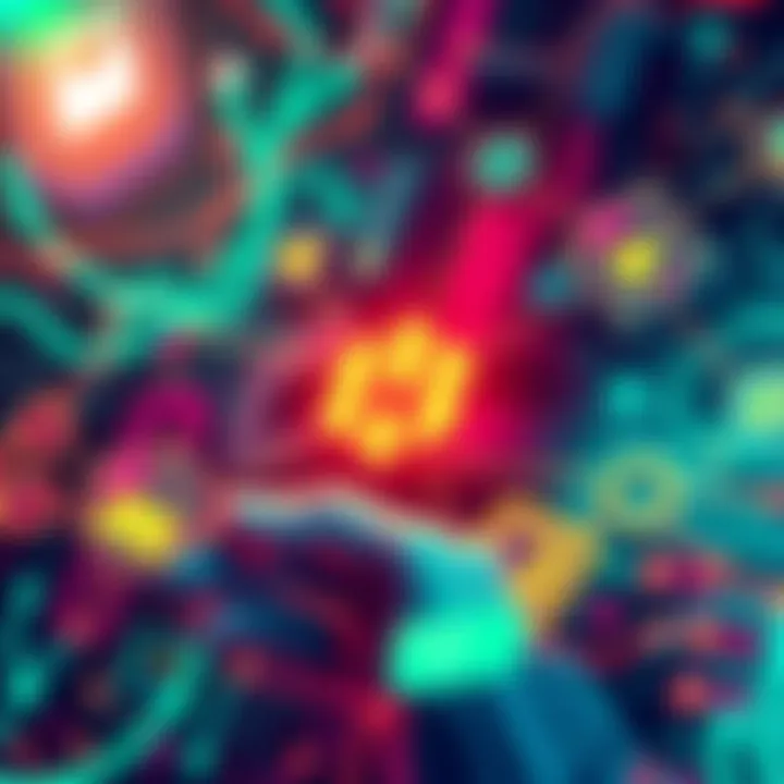 A digital representation of troubleshooting Trezor recognition with Wasabi Wallet, featuring abstract technology elements and wallet icons
