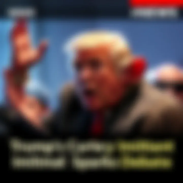 President Trump making a funny face while imitating a monkey, surprising onlookers.