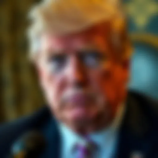 Former President Trump looking confused while speaking about Binance's founder.