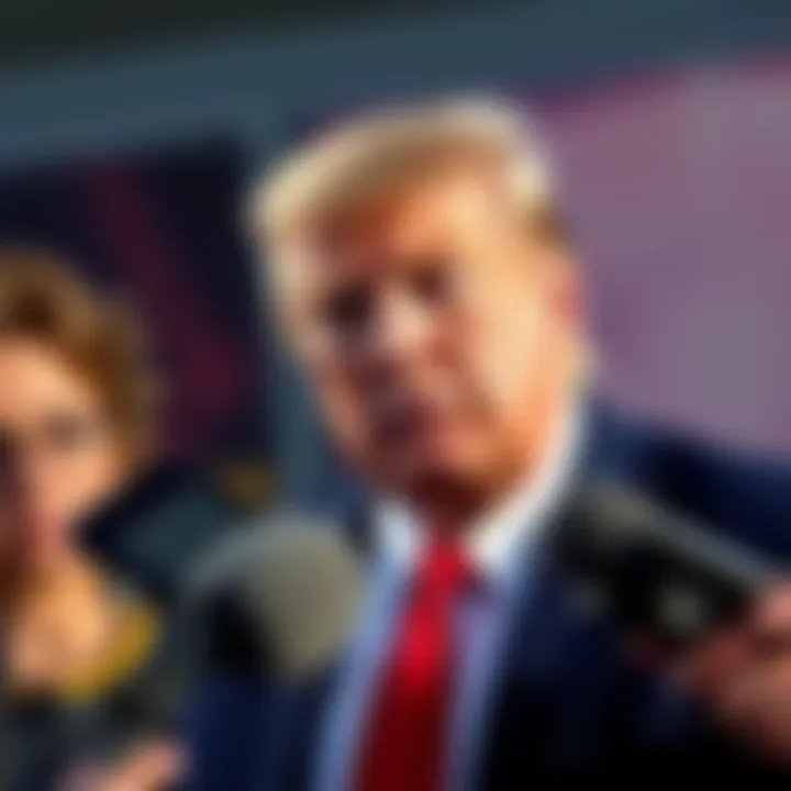 President Trump addressing reporters with a serious expression regarding the Supreme Court tariff ruling