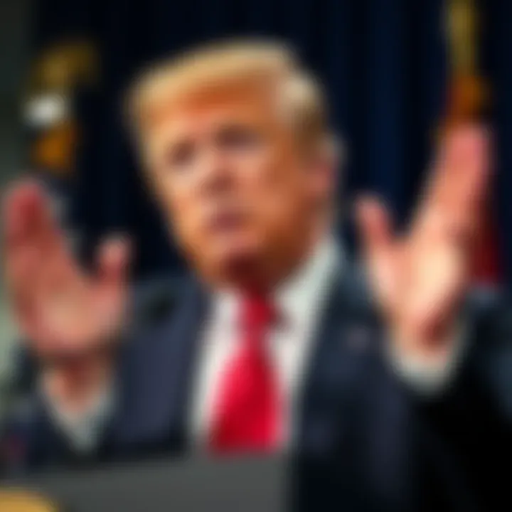 President Trump addressing tariffs on China while referencing the declining crypto market