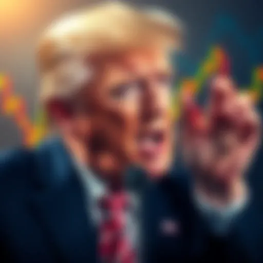 Donald Trump and Bitcoin Donald Trump speaking about Bitcoin with a graph showing rising prices in the background
