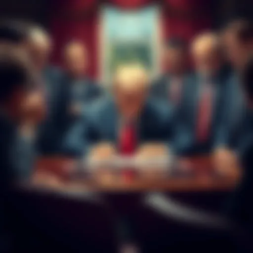 Trump signs cryptocurrency bill President Trump signing a cryptocurrency market structure bill surrounded by advisors