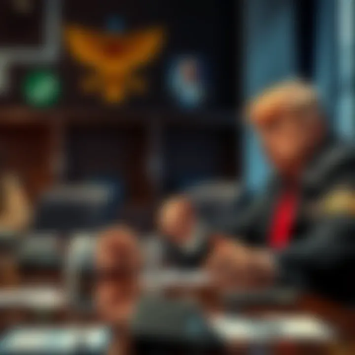 Image showing Donald Trump's son at a meeting discussing military betting strategies on Polymarket.
