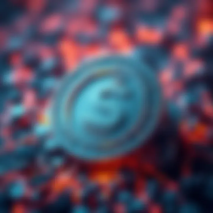 Visual representation of the $Trust token being minted on the Hedera blockchain, with digital graphics symbolizing cryptocurrency and blockchain technology.