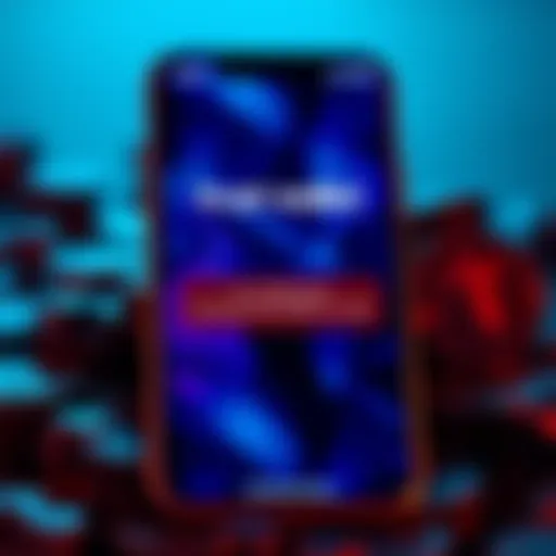 A smartphone displaying the Trust Wallet app with an error message, symbolizing a crash and funds at risk.