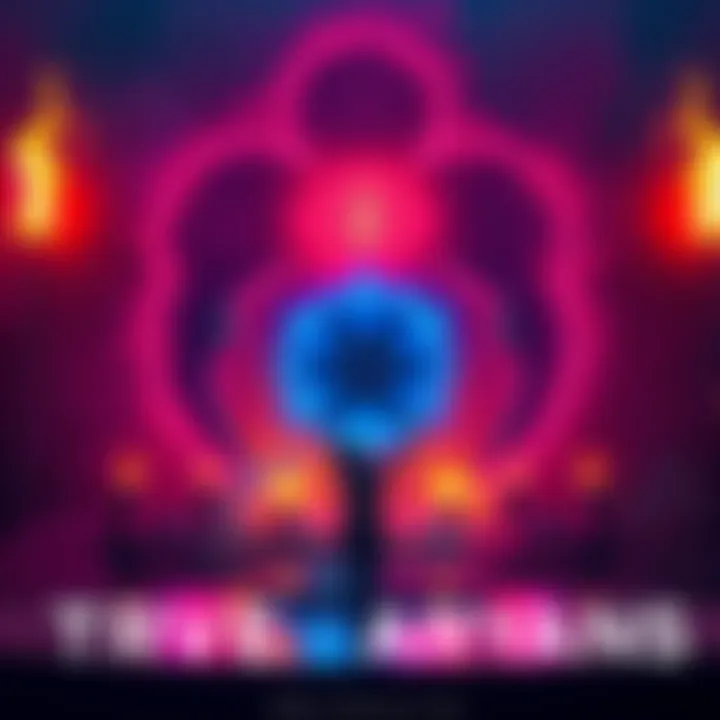 An artistic representation of TRVE ARYANS ideologies with symbols and vibrant colors reflecting modern beliefs.