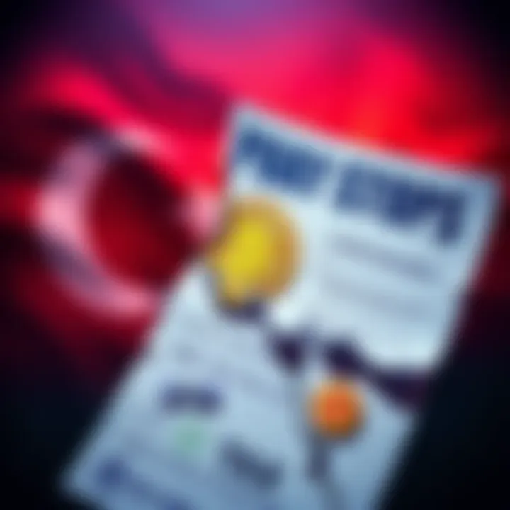 An illustration of a broken tax document with a cryptocurrency symbol in the background, representing Turkey's halt on crypto tax plans due to public backlash.