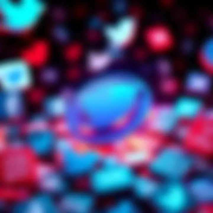 A digital representation of a Twitter token amid social media icons, symbolizing potential advancements for the platform.