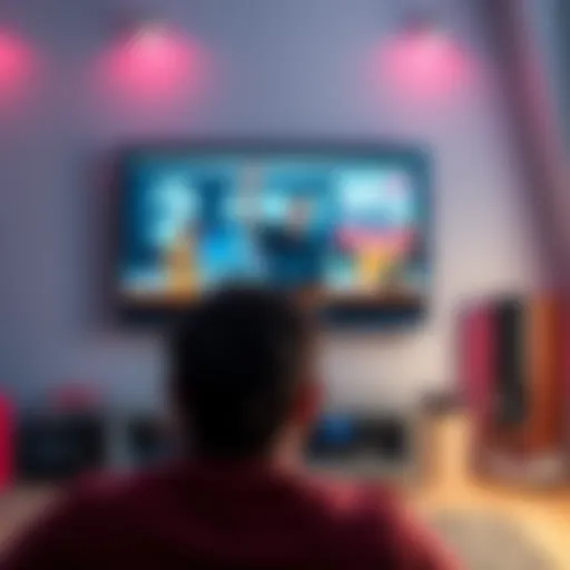 A television screen displaying a long two-minute advertisement with a frustrated viewer in the foreground.