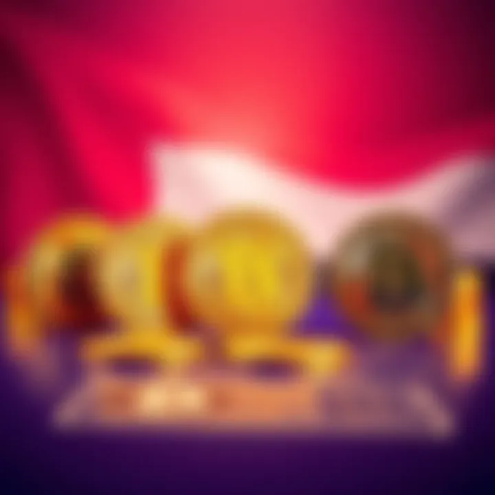 Illustration of Bitcoin coins with the UAE flag background, symbolizing the country's large Bitcoin holdings.