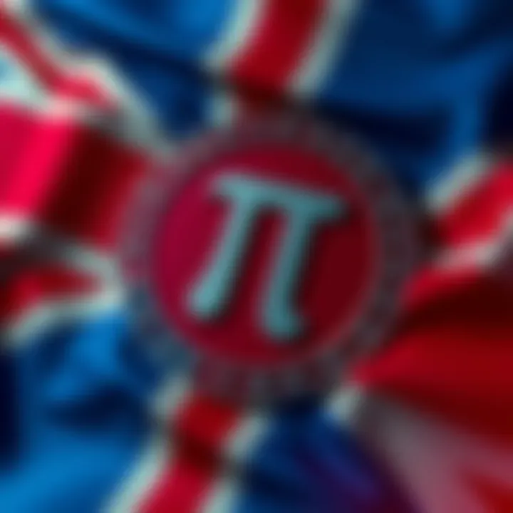 UK Flag with Pi Symbol A UK flag with a Pi symbol overlay, representing UK residents interested in buying Pi without VPNs