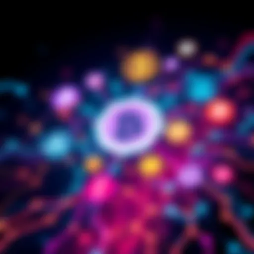 Underrated Blockchain Platforms A visual representation of lesser-known blockchain networks with symbols and logos, showcasing their potential and innovation.