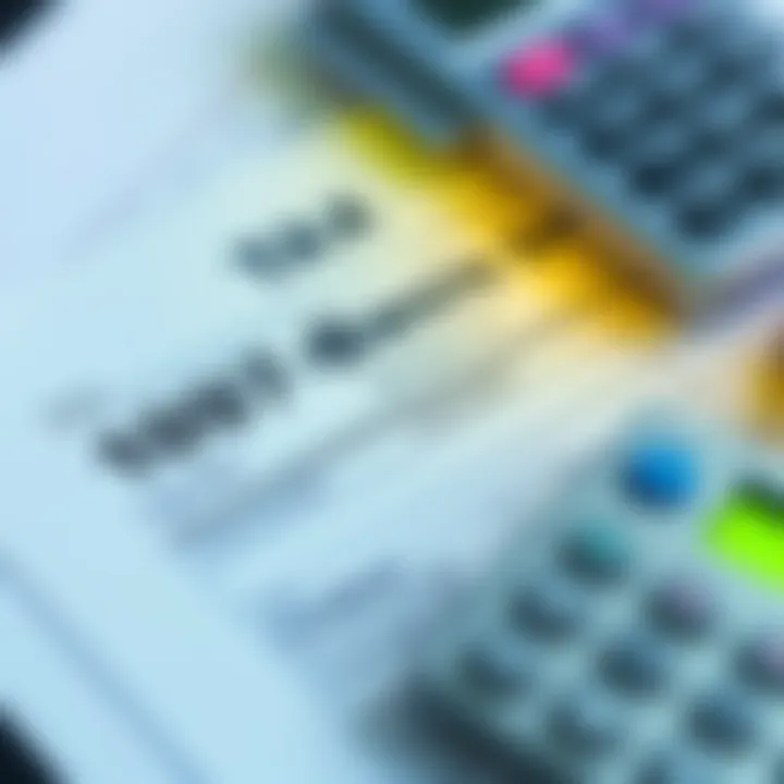 A close-up of a 1099-DA form with highlighted cost basis sections and a calculator beside it, symbolizing tax preparation for digital assets.