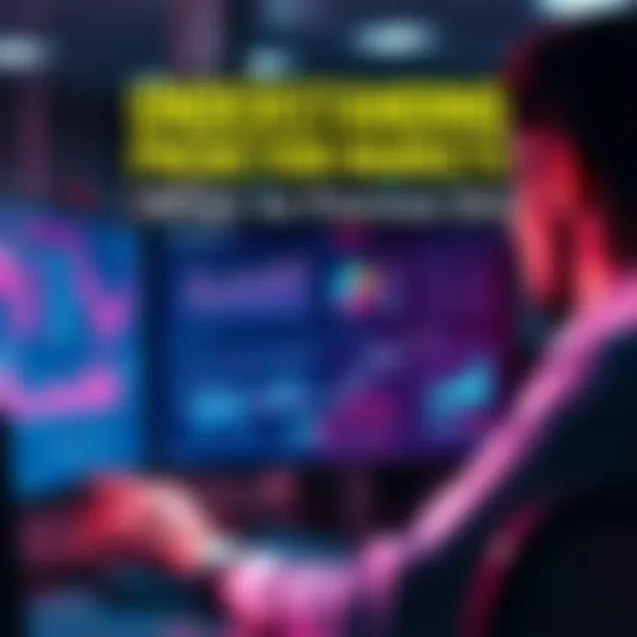 A person analyzing data on a computer screen with charts and graphs related to prediction markets.