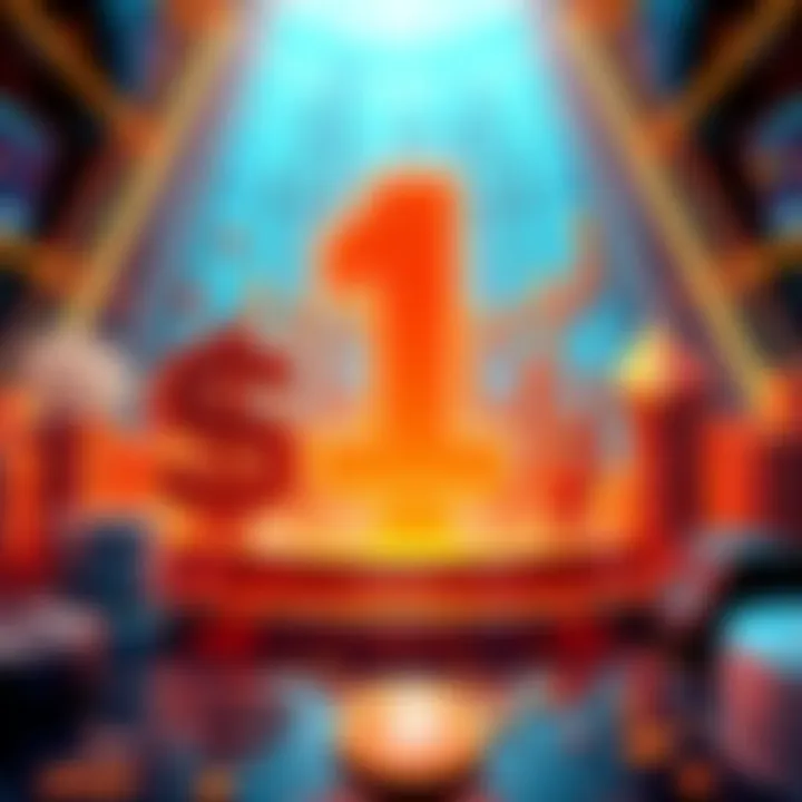 A graphic showing Uniswap's $1 trillion trading volume with visual elements representing cryptocurrency and finance.