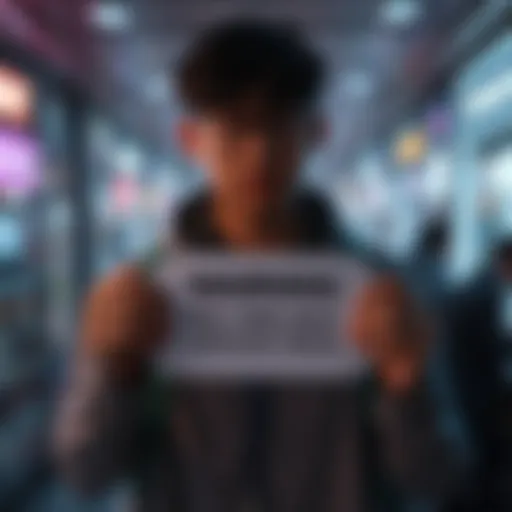 A concerned user holding a sign that warns about potential risks of receiving unknown items on Uniswap