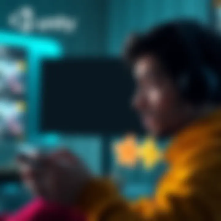 A frustrated gamer looking at a blank matchmaking screen on their gaming device, showing a connection error.