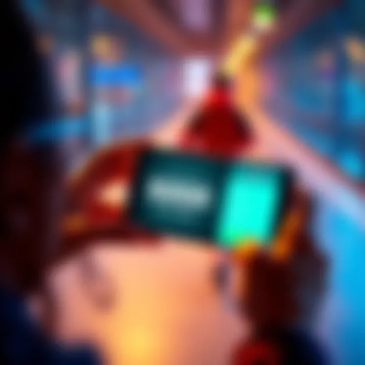 A person holding a smartphone displaying a fitness app, walking with enthusiasm, illustrating the journey to claim a Robux gift card.
