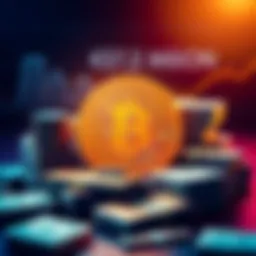 Illustration of a Bitcoin symbol with stacks of cash representing the US government's $7.2 million allocation for each mined bitcoin in 2026.