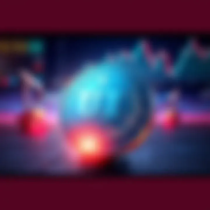 US Oil Reserves Coin Concept Illustration showing a digital coin representing US oil reserves with oil wells in the background and charts indicating trading activity.