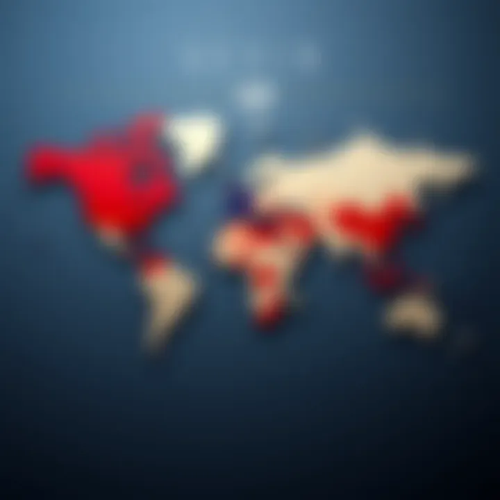 A map highlighting the Global South countries, marked with unequal sizes compared to other regions, with a US flag indicating its opposition,