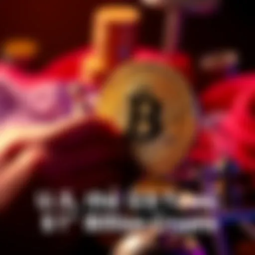 U.S. authorities taking control of crypto assets from Iran, symbolizing financial action