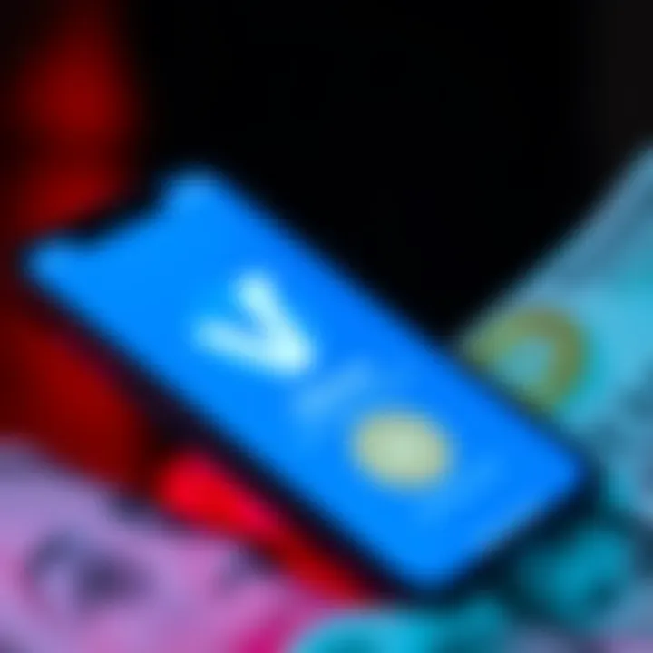 A smartphone displaying the Venmo app with a US Treasury logo, symbolizing the acceptance of Venmo for debt payments.