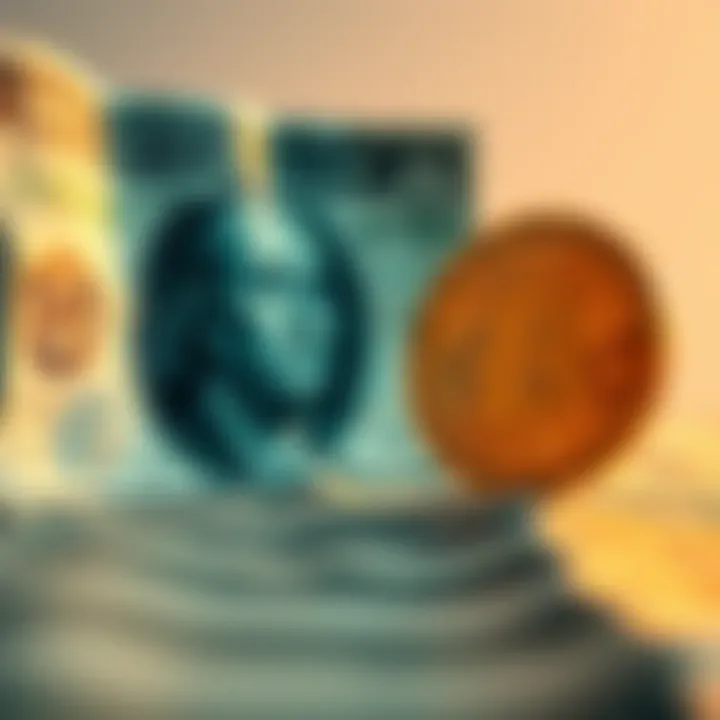 Illustration showing a US dollar bill fading out while a Bitcoin symbol rises in the foreground, symbolizing financial shift.