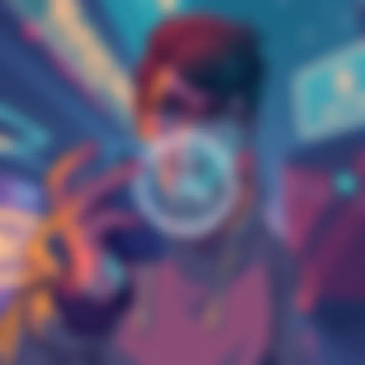 A frustrated person looking at their phone with a wallet app showing no USDC deposits, overlaid with a clock symbol indicating waiting time.