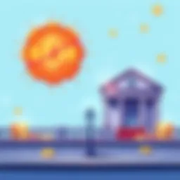 Illustration showing a comparison between cryptocurrency USDC on Solana and a traditional bank account, highlighting transaction speed and cost efficiency.