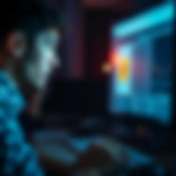 A person looking at a computer screen with a shocked expression, checking their Ledger Live account for missing Bitcoin.