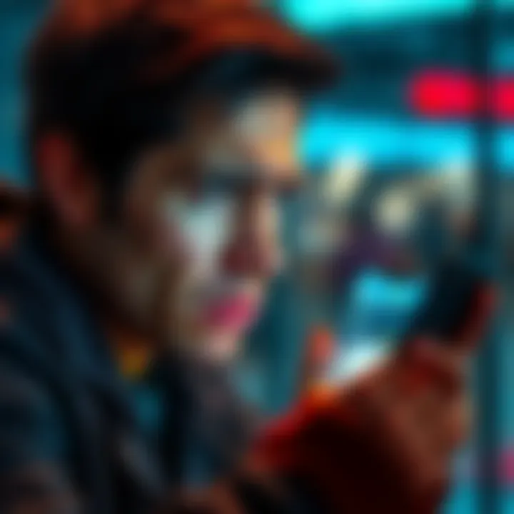 A frustrated user looking at their smartphone showing a rewards app, with a sad expression on their face.
