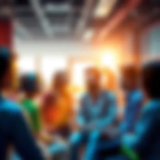 A group of people discussing connectivity problems related to Edge Nodes in a casual setting.