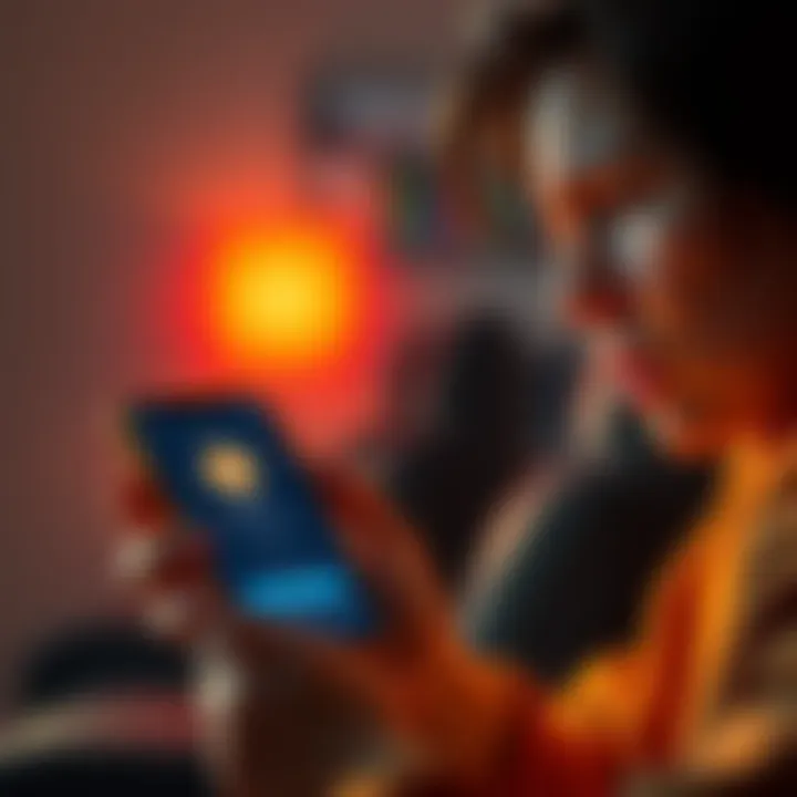 User frustrated after losing SOL A person looking at their phone with a worried expression, showing a cryptocurrency wallet app with zero balance.