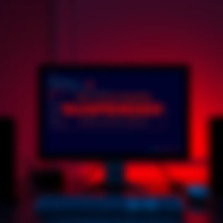 A computer screen displaying a notification about a user's account being suspended without explanation.