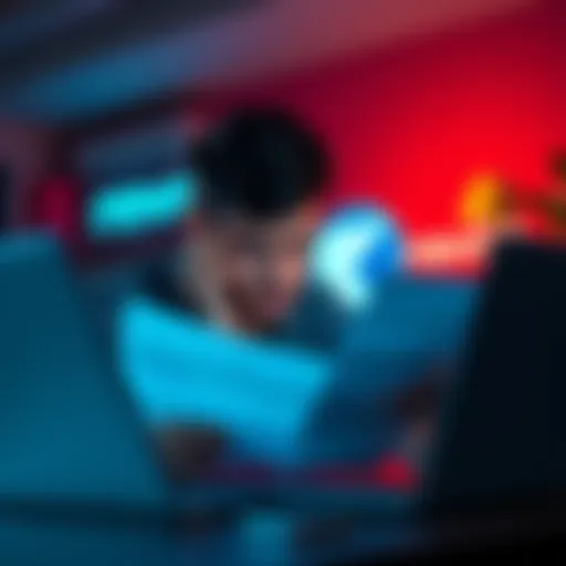 User frustrated over account closure A person looking upset while reviewing financial documents on a laptop, with a Revolut logo visible in the background.