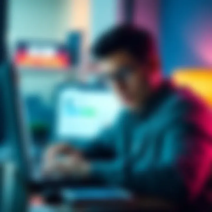 A person looking worried while reading scam emails on a laptop, showing a locked Coinjar account screen.