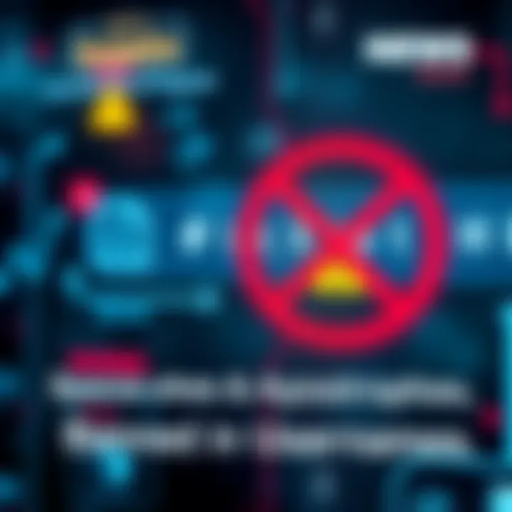 Username Restrictions A digital display showing a username input box with a warning symbol next to it indicating the ban on spaces and apostrophes.