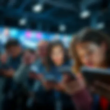 Group of people looking at devices with puzzled expressions, signaling frustration over ad boosting problems.