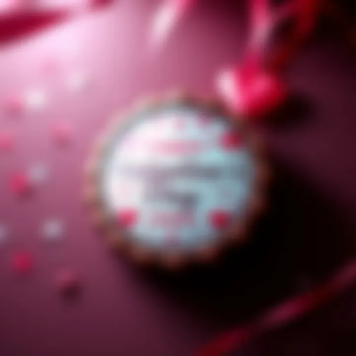 Valentine's Day Badge A colorful Valentine's Day badge with heart designs and festive colors, symbolizing early celebration of love