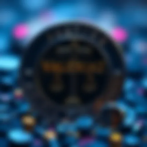 A digital representation of a new cryptocurrency coin designed to honor Valeria Marquez, featuring her name and a symbol for justice.