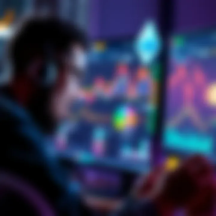 A person analyzing data on a computer screen with Ethereum symbols in the background, considering running a validator node.