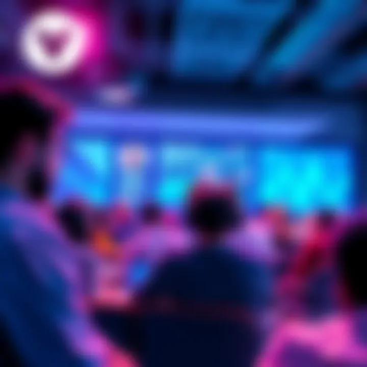 People engaging in a discussion about Vechain's developments in a vibrant online forum