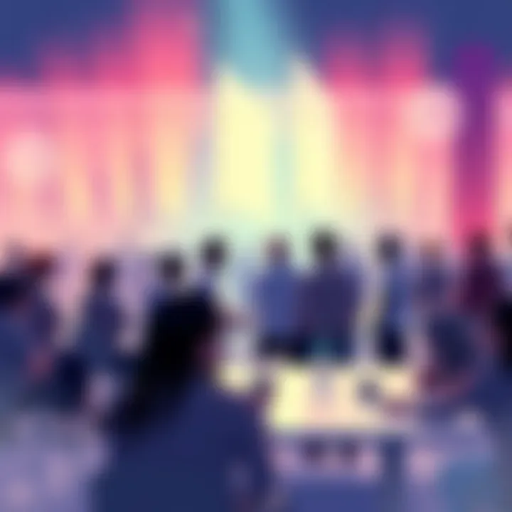 People engaging in a discussion about Vechain, sharing ideas and asking questions
