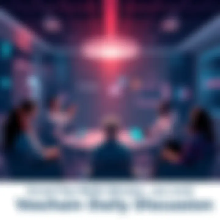 People gathered around a virtual discussion forum about Vechain, sharing ideas and asking questions.