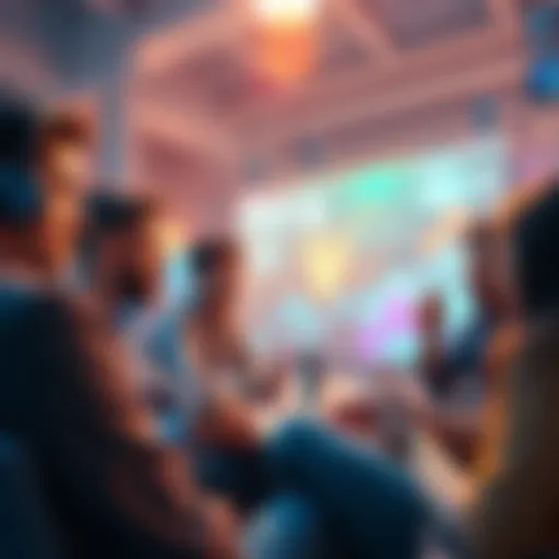 Members engaging in a lively online discussion about VeChain updates and blockchain technology