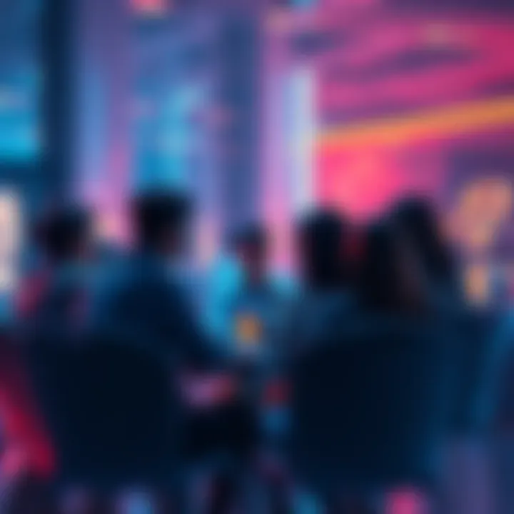 Community members engaging in a discussion about Vechain and blockchain technology