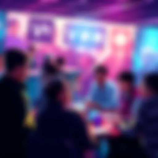 People engaging in a discussion about VeChain updates and blockchain news