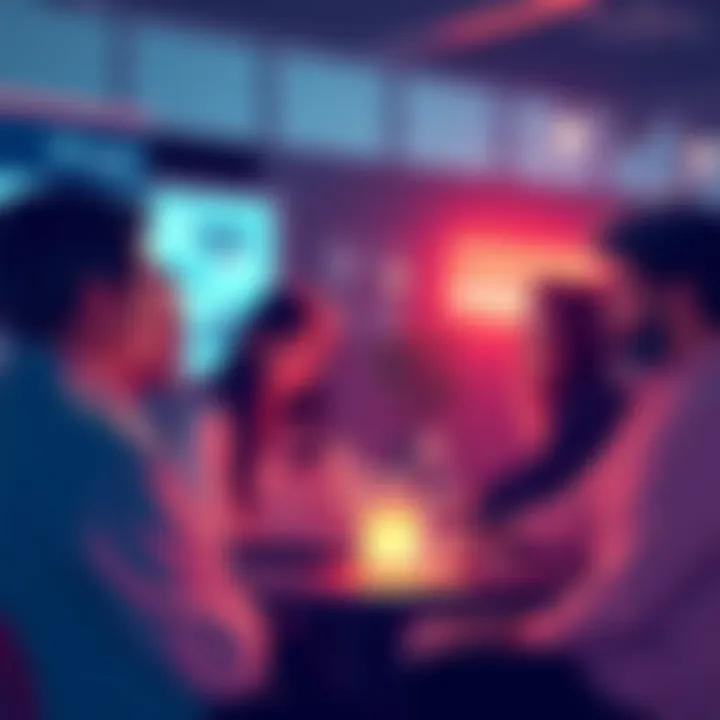 People engaging in a lively discussion about VeChain's blockchain updates and community initiatives.